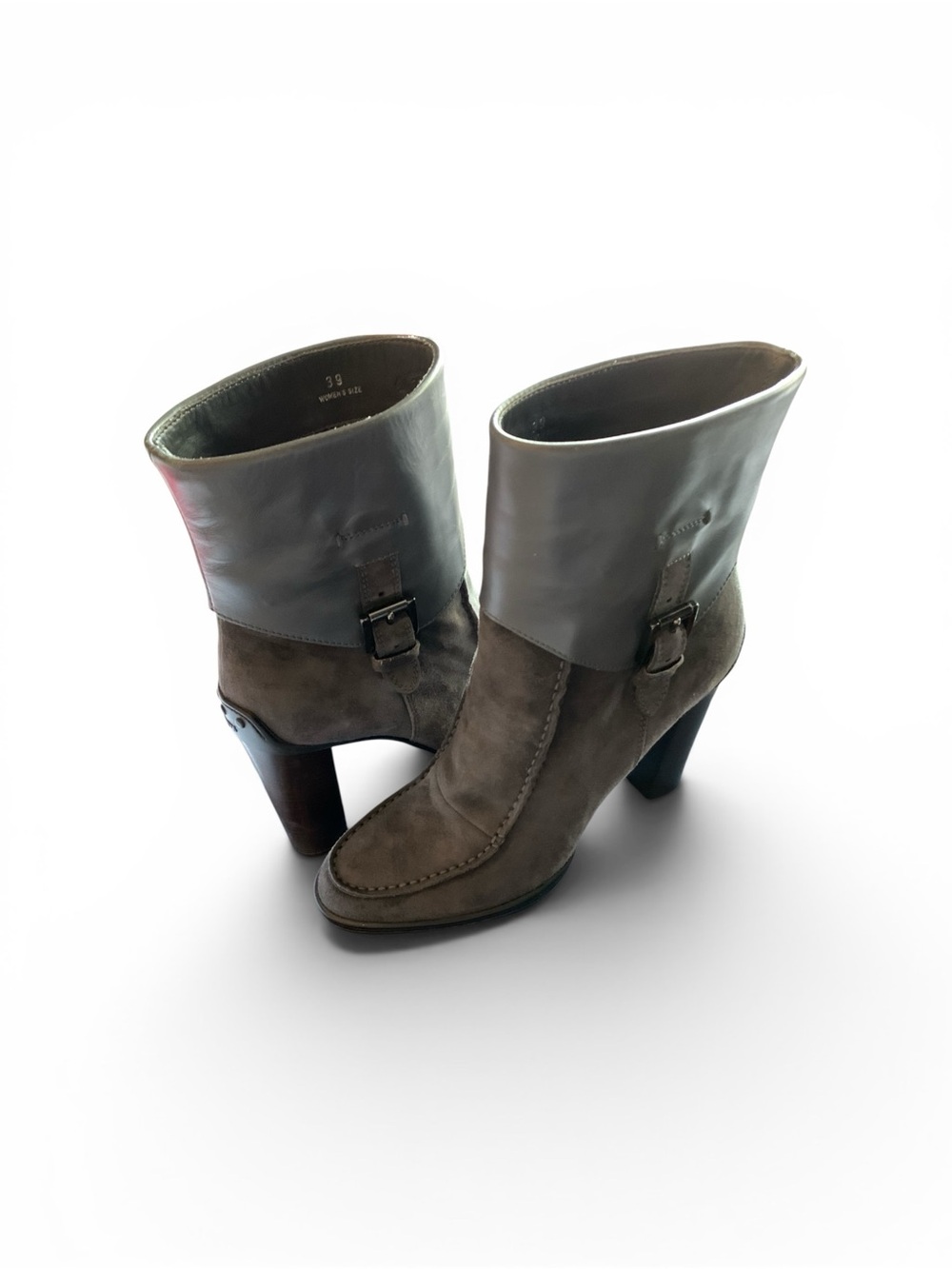 TOD’S Grey Suede Leather Ankle Boots - Picture 3 of 7